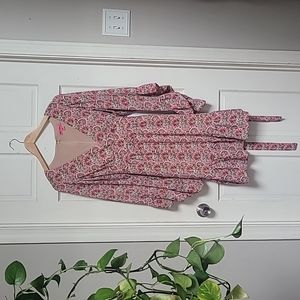 Betsey Johnson Pink Floral Midi Dress